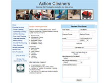Tablet Screenshot of actioncleanerspro.com